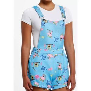 SpongeBob SquarePants Character Scuba Shortalls Plus Size Small Blue